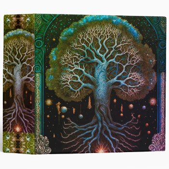 Tree Of Life Ancient Rustic  3 Ring Binder by thetreeoflife at Zazzle