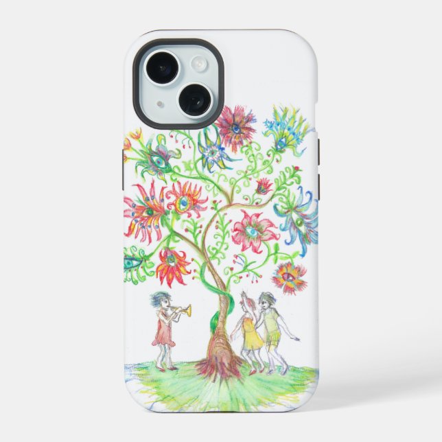 Tree of life and dancers iphone case (Back)
