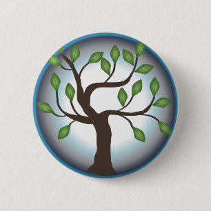 Tree of Life and Moon Pinback Button