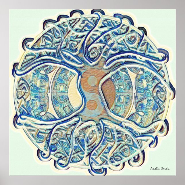 Tree of Life and Yin Yang 1-Poster Poster (Front)