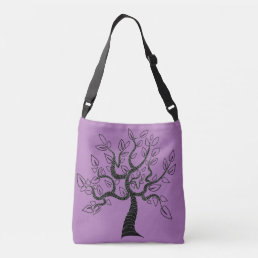 Tree of Life Art - Choose / add favorite color Crossbody Bag