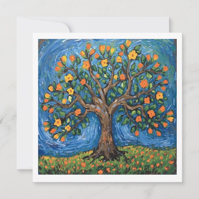 Tree of life artwork,Celtic Invitation (Front)