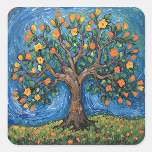 Tree of life artwork,Celtic Square Sticker