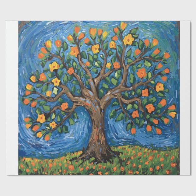 Tree of life artwork,Celtic Wrapping Paper (Flat)
