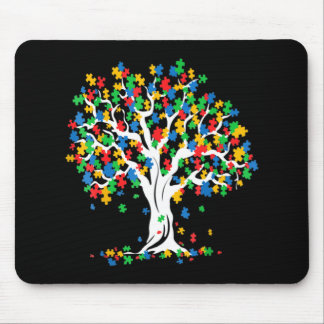 Tree Of Life Autism Awareness Month Fun ASD Suppor Mouse Pad