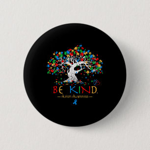 Tree Of Life Autism Awareness Month Puzzle Asd Sup Button