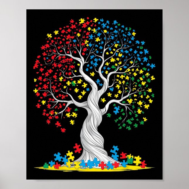 Tree Of Life Autism Awareness  Poster (Front)