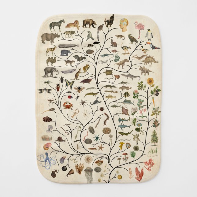 Tree of Life Baby Burp Cloth (Front)