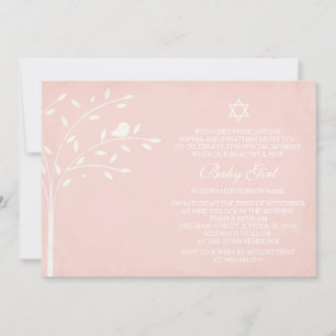 Tree of Life Baby Girl Naming Day Invite