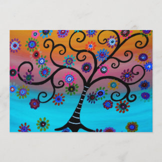 Tree of Life Bar Bat B'nai Mitzvah Invitations