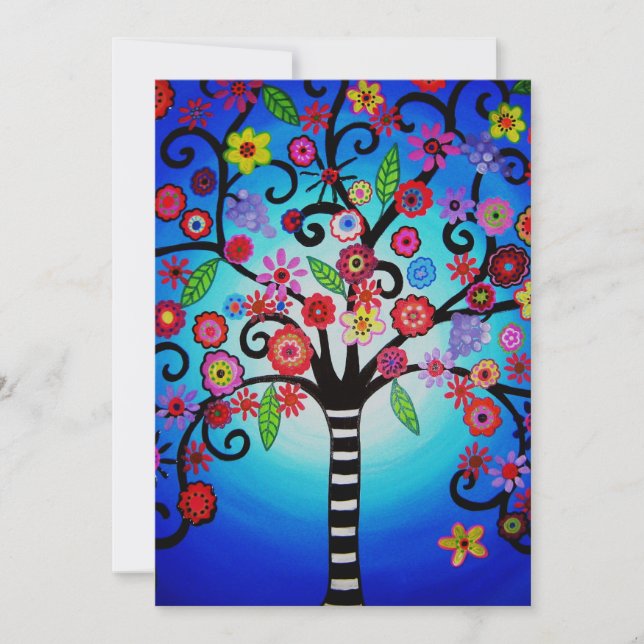 TREE OF LIFE BAR BAT MITZVAH CARD (Front)