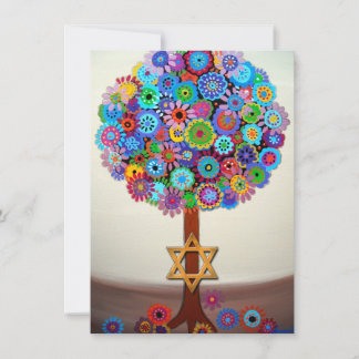 Tree of Life Bar Bat Mitzvah Invitations