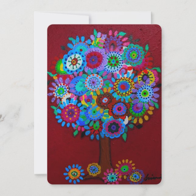 Tree of Life Bar Bat Mitzvah Invitations (Front)