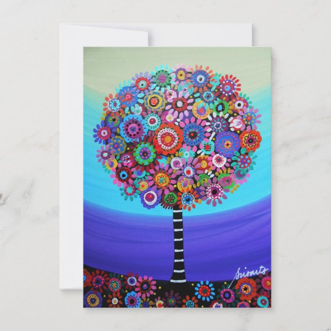 Tree of Life Bar Bat Mitzvah Invitations (Front)