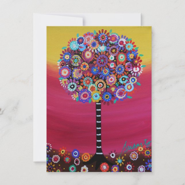 Tree of Life Bar Bat Mitzvah Invitations (Front)