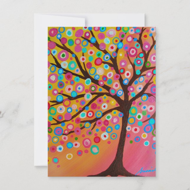 Tree of Life Bar Bat Mitzvah Invitations (Front)