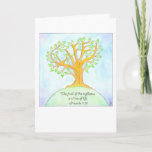 Tree of Life Bat/Bar Mitzvah Card<br><div class="desc">As they are called to the Torah,  remind them of their call to righteousness with this watercolor illustration and verse. Customize the message to add a name or your own sentiments.</div>