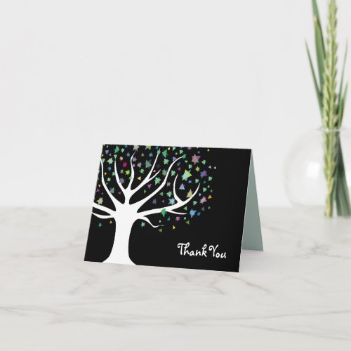 Tree of Life Bat Mitzvah Folded Thank You Card