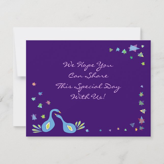 TREE OF LIFE Bat Mitzvah Invitation Reply Card (Front)