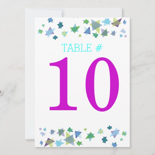 TREE OF LIFE Bat Mitzvah Table Number Seating Card (Front)