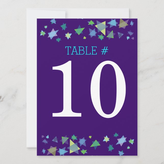 TREE OF LIFE Bat Mitzvah Table Number Seating Card (Front)