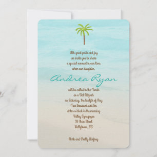 TREE OF LIFE BEACH BAR BAT MITZVAH INVITATION