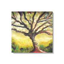 Tree of Life Bird Painting Unique Countryside Wrap