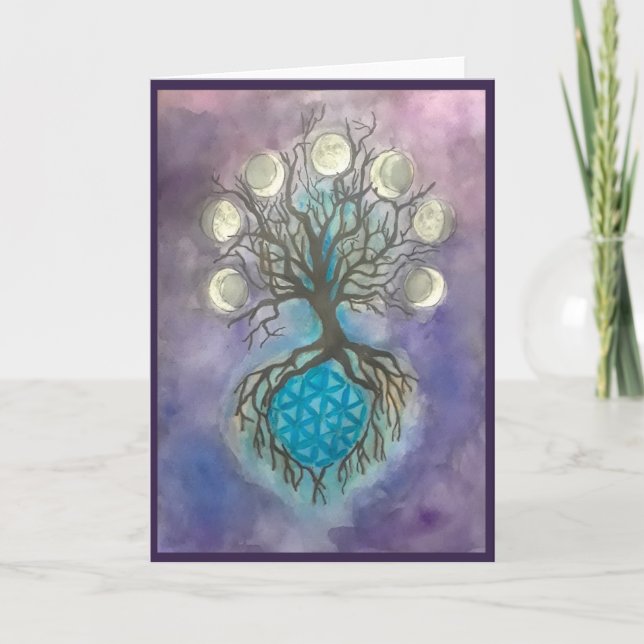 Tree of Life Blank Greeting Card (Front)
