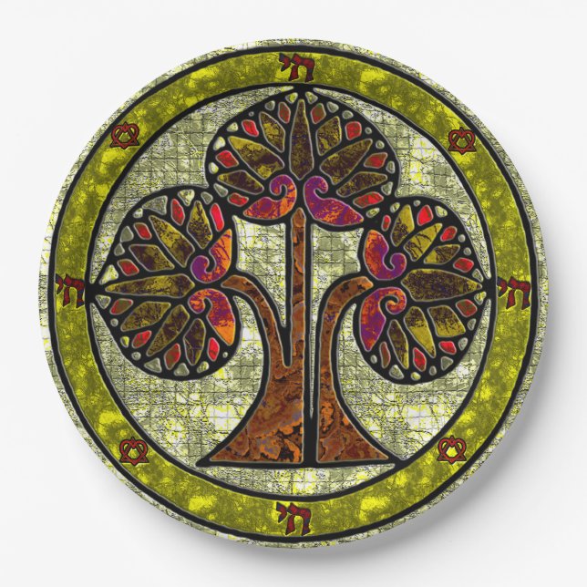 Tree Of Life Blessing  Paper Plates (Front)