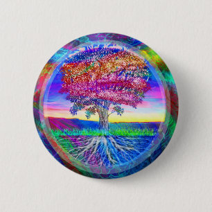 Tree of Life Blessings Pinback Button