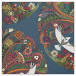 tree of life blue fabric