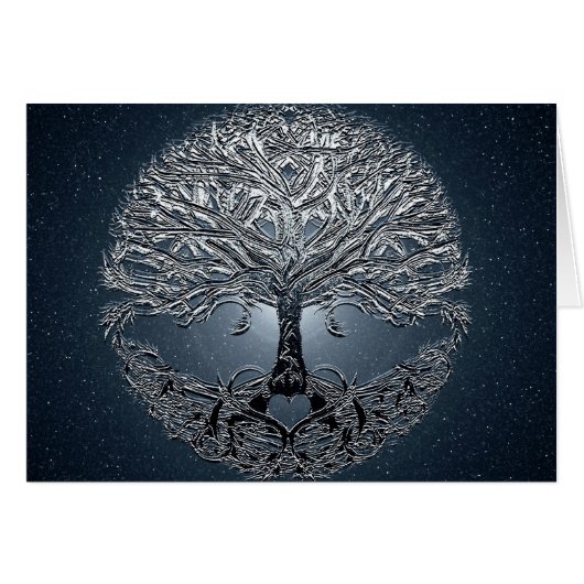 Tree of Life Blue Sky Peaceful Night Cards (Front Horizontal)