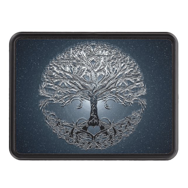 Tree of Life Blue Sky Peaceful Night Hitch Cover (Front)