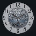 Tree of Life Blue Sky Peaceful Night Large Clock<br><div class="desc">Tree of Life Blue Sky Peaceful Night</div>