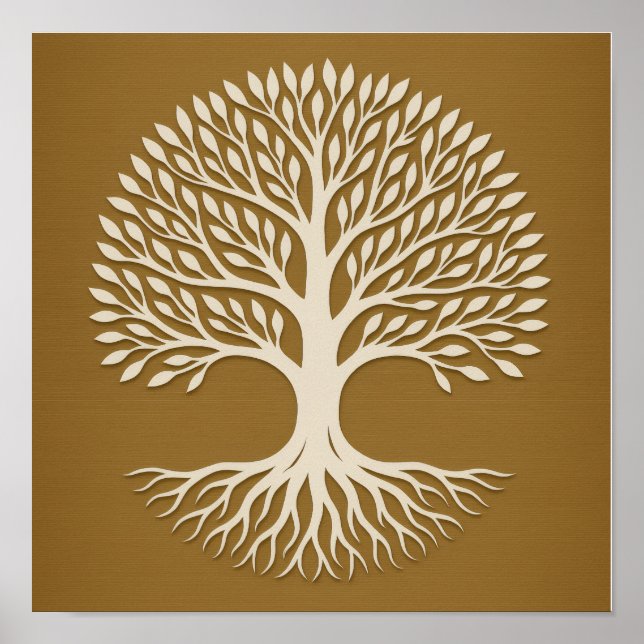 Tree of Life Bronze White Poster (Front)