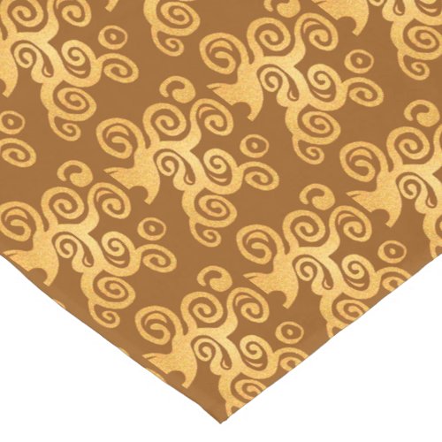 Tree of life _ Brown and gold version Short Table Runner