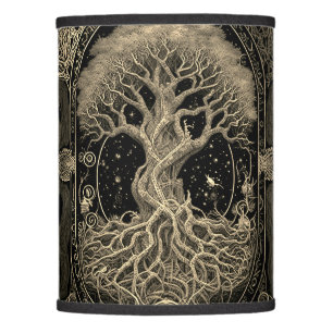 Tree of Life Brown and Tan Lamp Shade