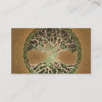 Tree of Life Brown Business Card