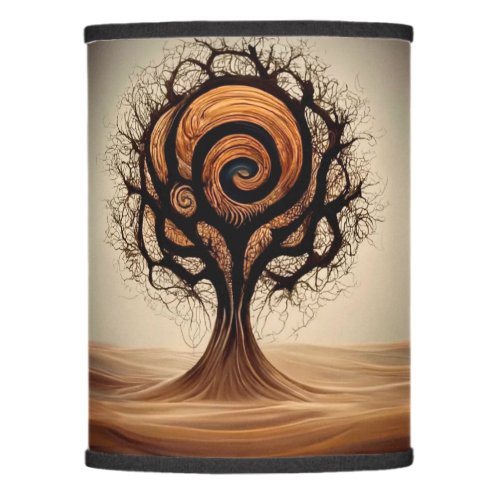 Tree of Life Brown Lamp Shade