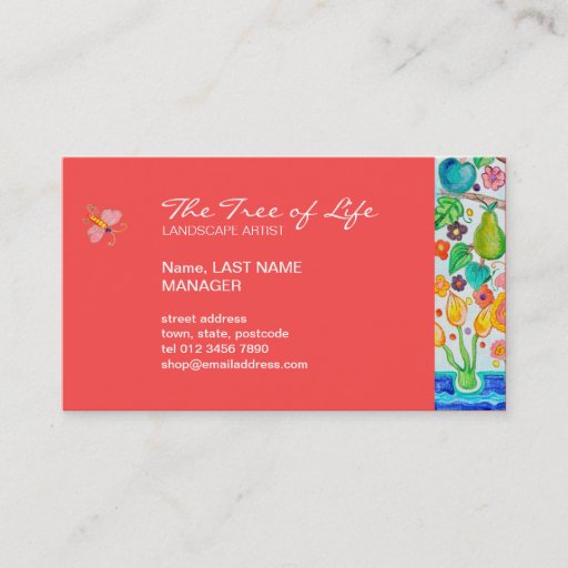 Customizable Tree of Life Business Card