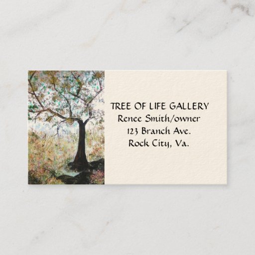 Customizable "TREE OF LIFE" business card