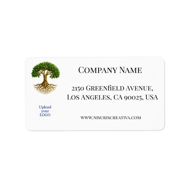 Tree of Life Business Logo Promotional Material Label (Front)