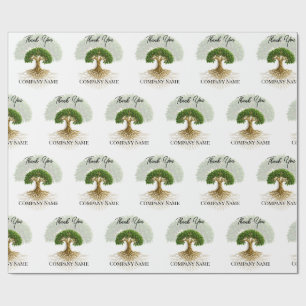 Tree of Life Business Logo Promotional Material Wrapping Paper