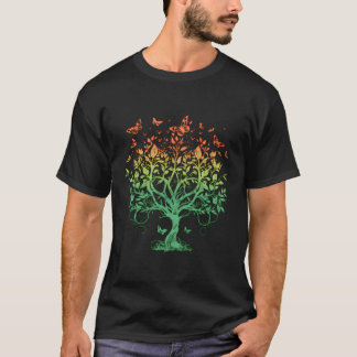 Tree Of Life Butterfly Nature Lover Conservation F T-Shirt