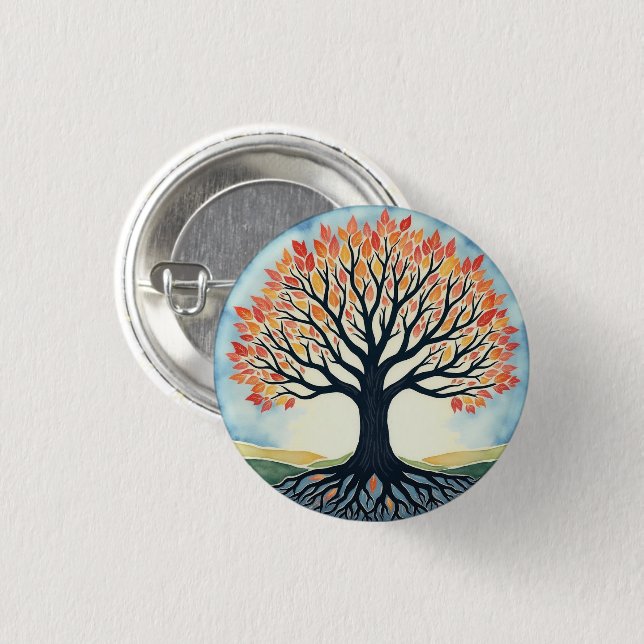 TREE OF LIFE  BUTTON (Front & Back)
