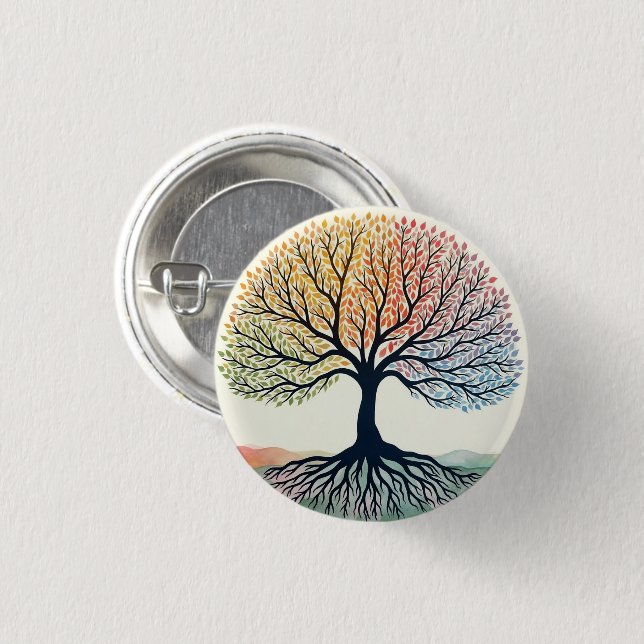 TREE OF LIFE  BUTTON (Front & Back)