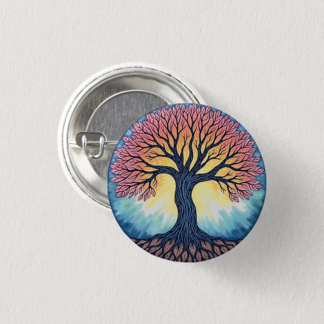 TREE OF LIFE  BUTTON (Front & Back)
