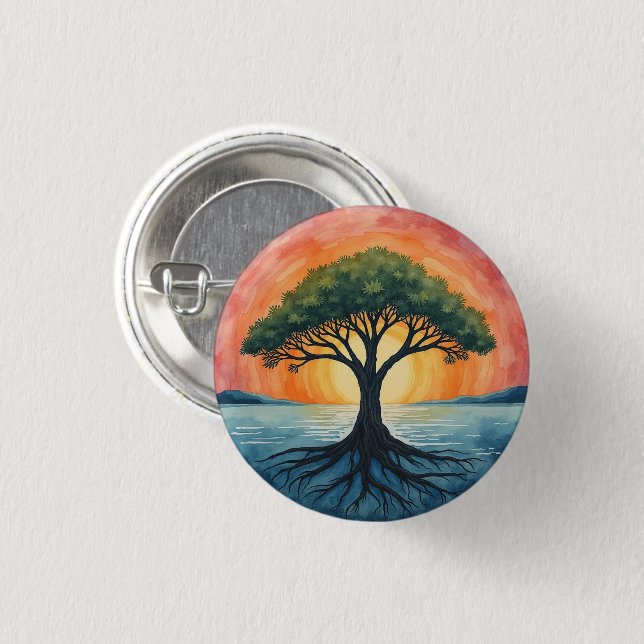 TREE OF LIFE  BUTTON (Front & Back)
