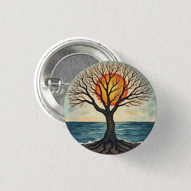 TREE OF LIFE  BUTTON (Front & Back)