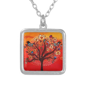 "tree Of Life" By Catherine Barry Hayes Silver Plated Necklace by CatherineHayesArt at Zazzle